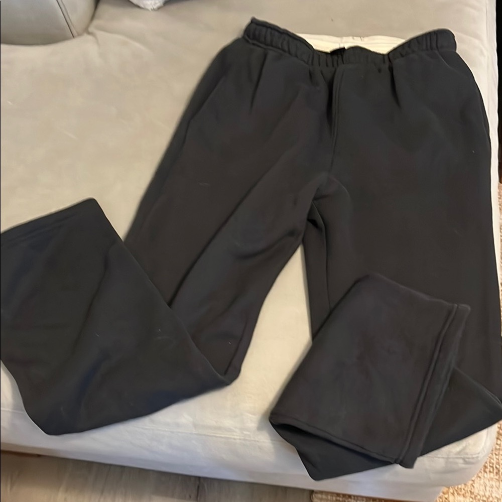 Wild Fable Navy Blue Sweatpants with Straight Leg Cut and Textured Fabric